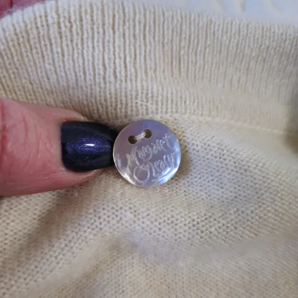 Margaret O'Leary 100% Cashmere Cardigan Size M - Picture 7 of 8